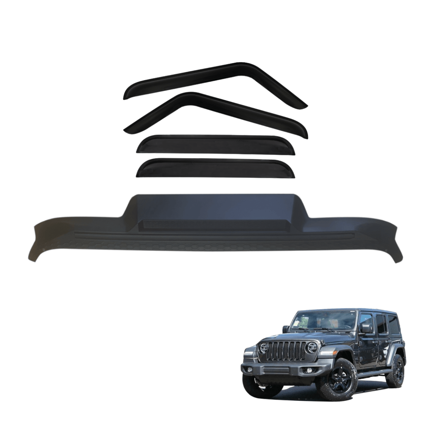 Bonnet Protector & Luxury Weathershield for Jeep Wrangler JL Series 4Doors 2018-Onwards