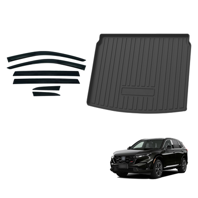 Luxury 6pcs Weathershields & Cargo Mat For Honda CRV CR-V RS Series 2023-Onwards Weather Shields Window Visor