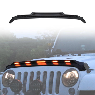 LED Light Bonnet Protector for Jeep Wrangler JK 4D 2007-2018