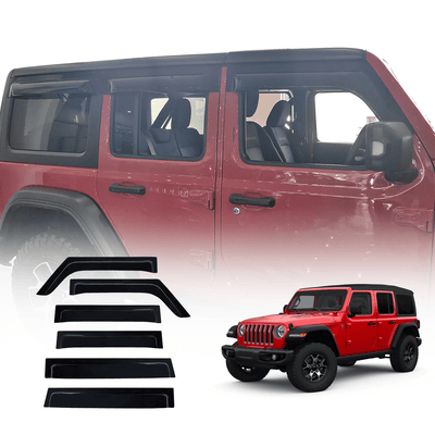 Widened Weather Shields for Jeep Wrangler JL Series 2018-Onwards 6PCS