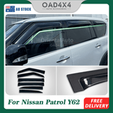 Widened Weather Shields for Nissan Patrol Y62 2012-onwards 6PCS