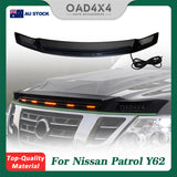 Bonnet Protector with LED Lights for Nissan Patrol Y62 2012-2019