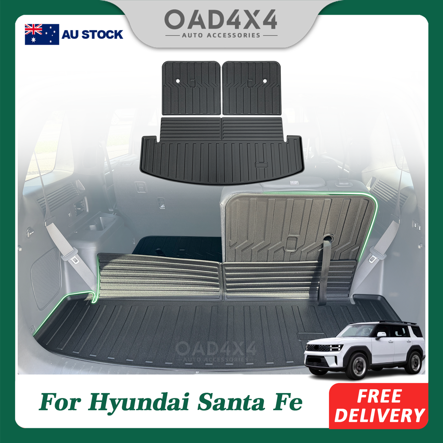 Boot Liner for Hyundai Santa Fe MY25 2024-Onwards