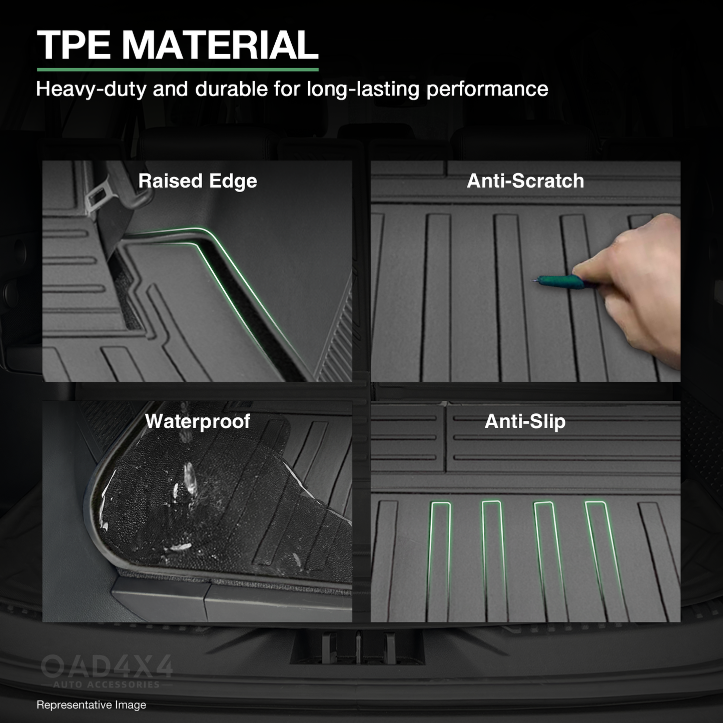 Boot Liner Kick Mat for Lexus GX550 2024-Onwards