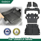 5D TPE Car Floor Mats for Lexus LX500d LX600 2021-Onwards