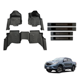 Floor Mats & Door Sill Protector for Mazda BT-50 BT50 Dual Cab 2011-2020