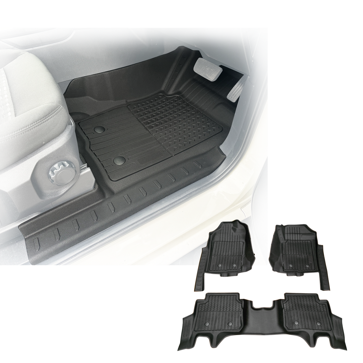 5D TPE Car Floor Mats for Ford Everest Next-Gen 2022-Onwards