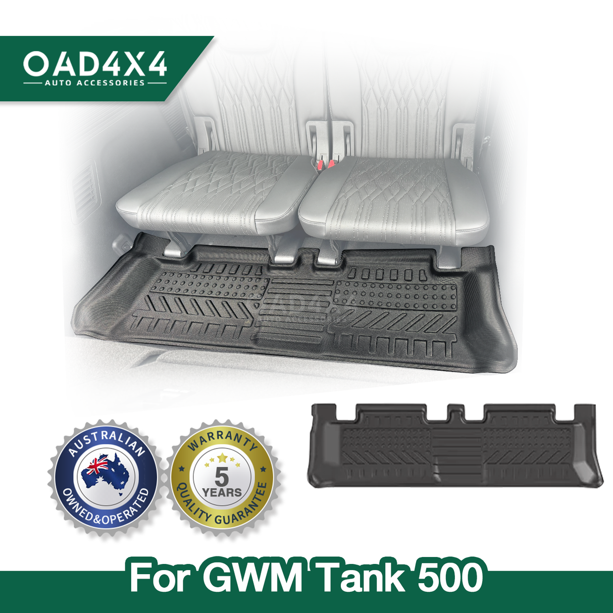 Third Row Car Floor Mats for GWM TANK 500 TANK500 2024-Onwards