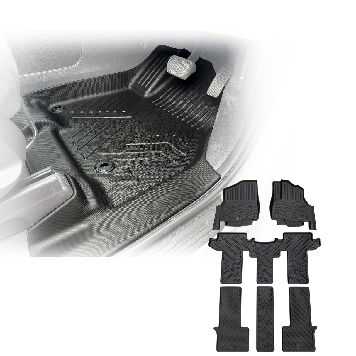 5D TPE Car Floor Mats for KIA Carnival KA4 Series 2020-Onwards