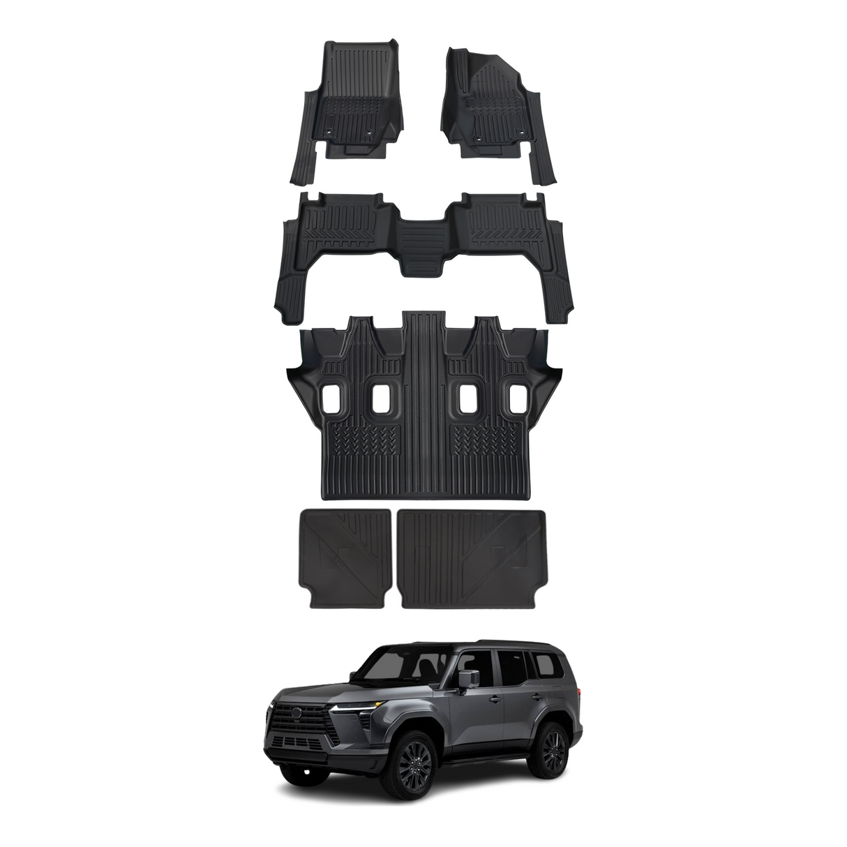 5D TPE Car Floor Mats for Lexus GX550 2024-Onwards