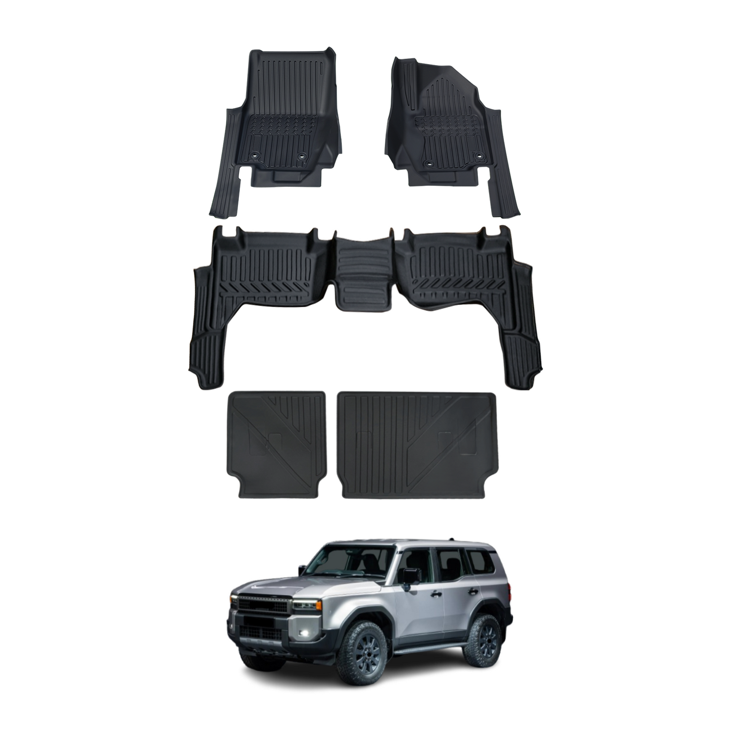 Pre-order 5D TPE Car Floor Mats for Toyota Land Cruiser Prado 250 2024-Onwards