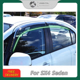 Stainless Edge Weather Shields for Suzuki SX4 Sedan 2007-2015