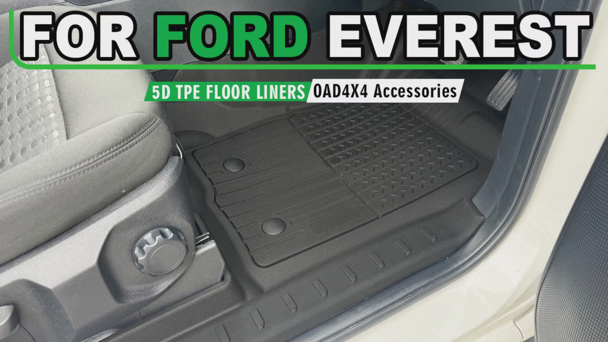 5D TPE Car Floor Mats for Ford Everest Next-Gen 2022-Onwards