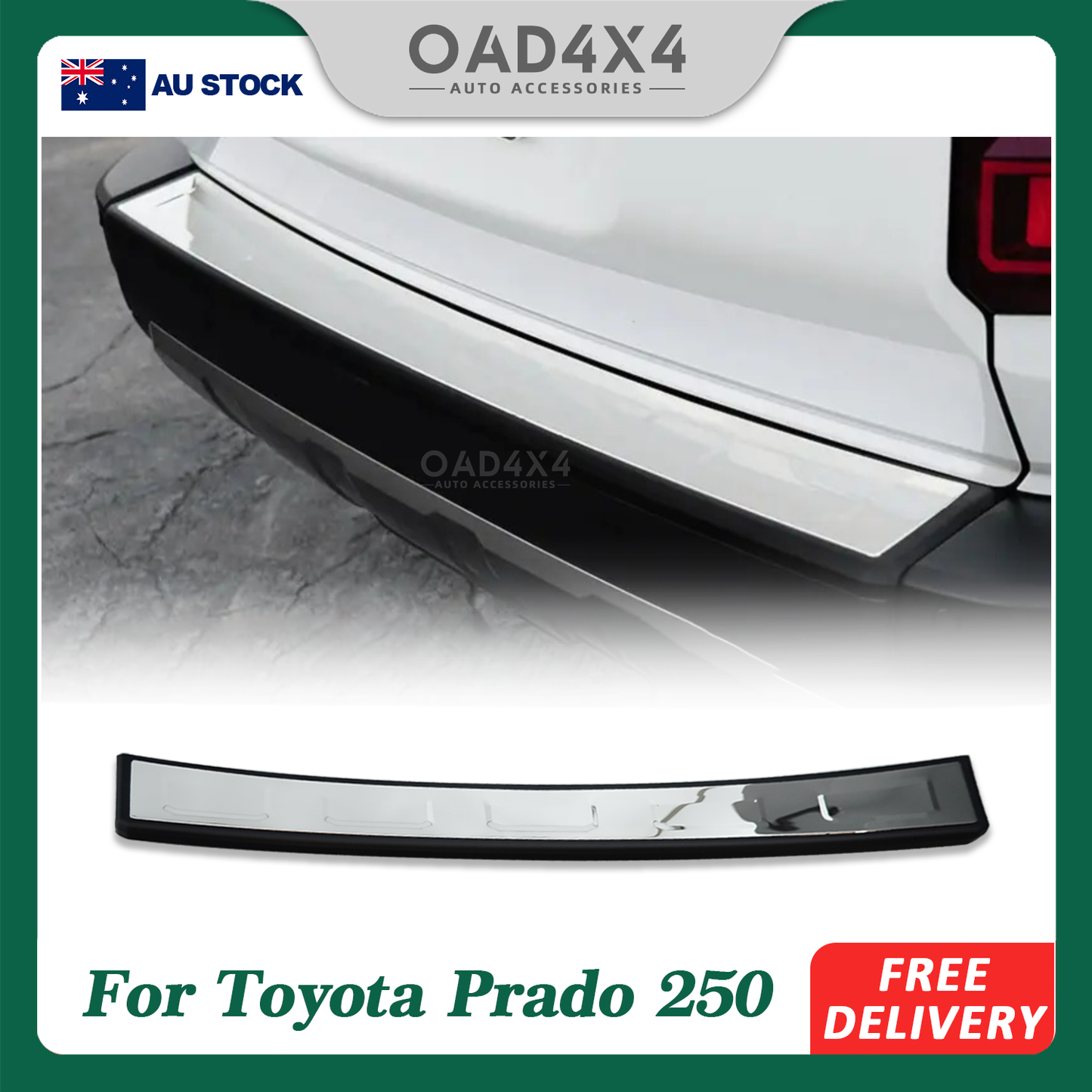 Rear Bumper Step Plate for Toyota Land Cruiser Prado 250 2024-Onwards