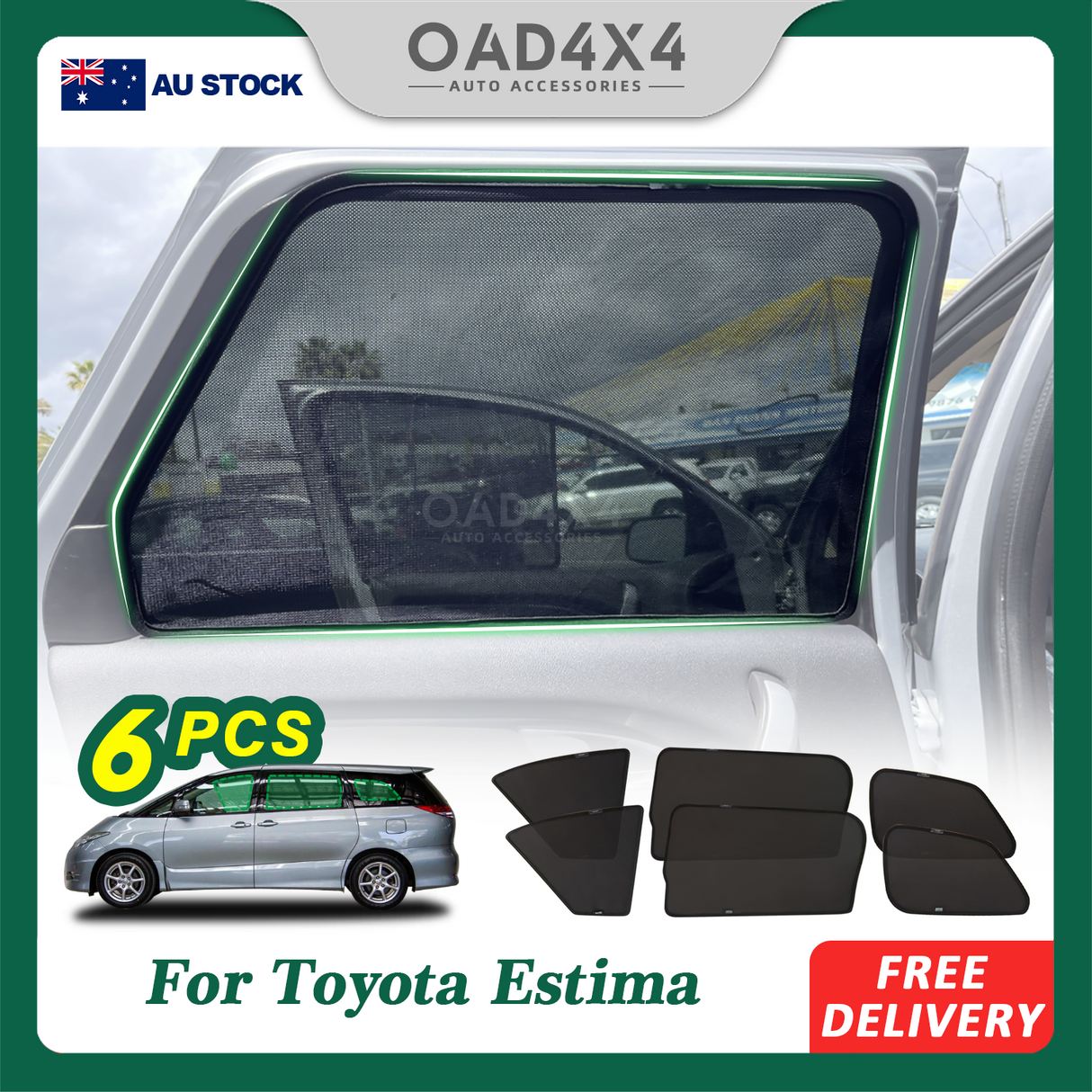 Magnetic Window Sun Shade for Toyota Estima 2006-2019