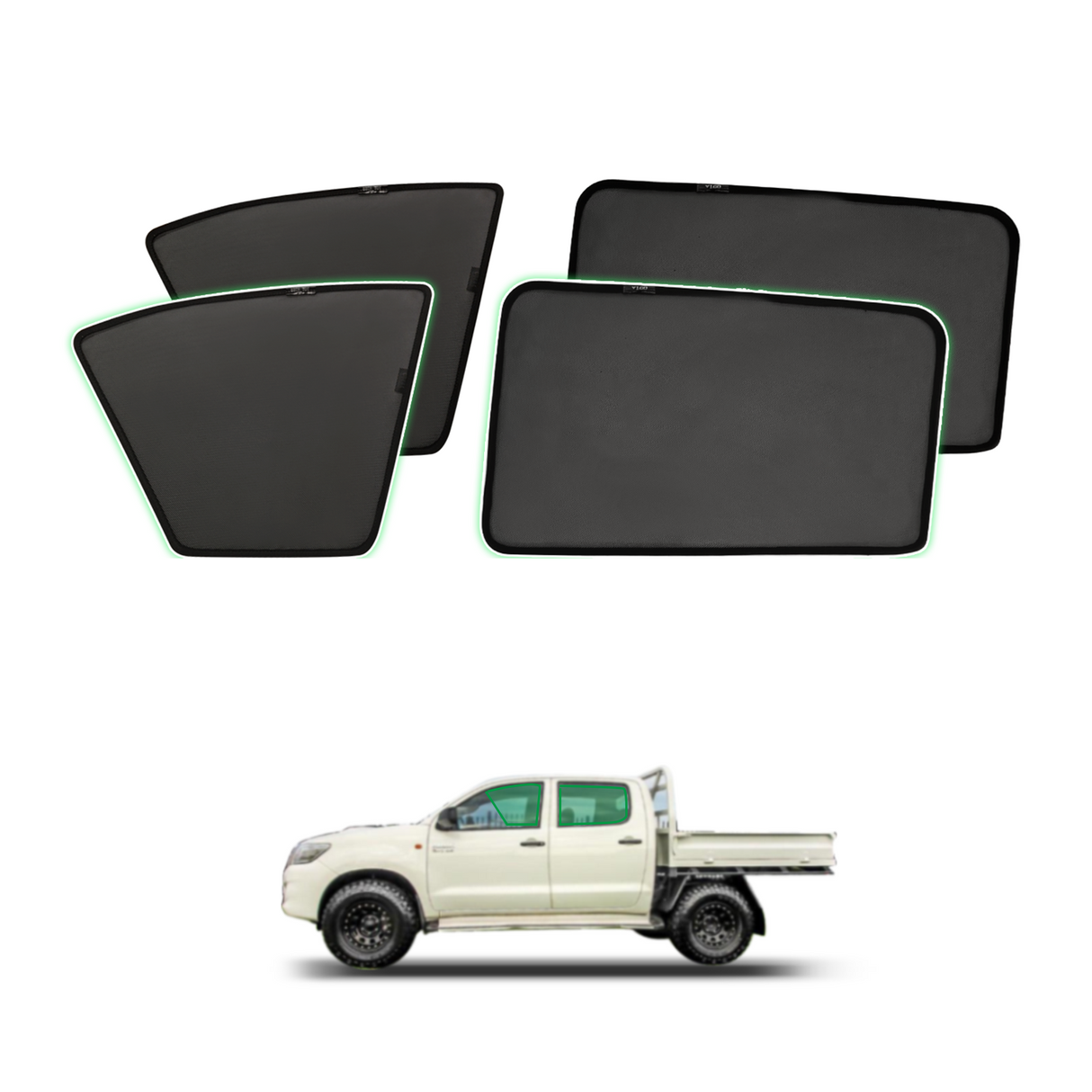 Magnetic Window Sun Shade for Toyota Hilux Dual Cab 2005-2015