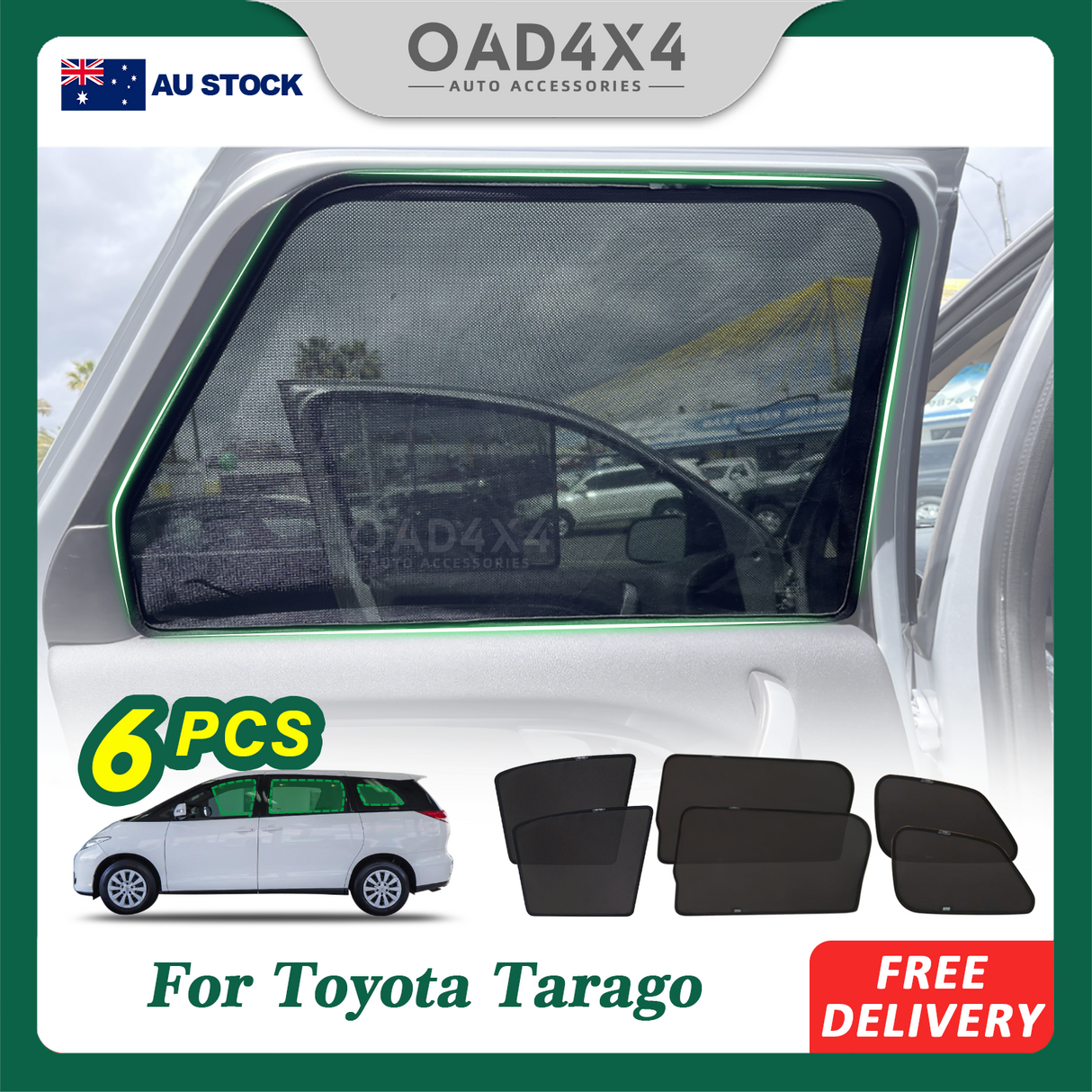 Magnetic Window Sun Shade for Toyota Tarago 2007-Onwards