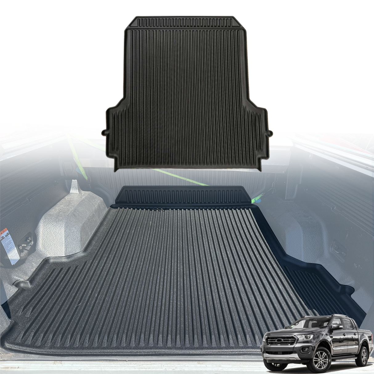 Ute Mat for Ford Ranger Dual Cab 2011-2022 with Factory Plastic Tub Liner