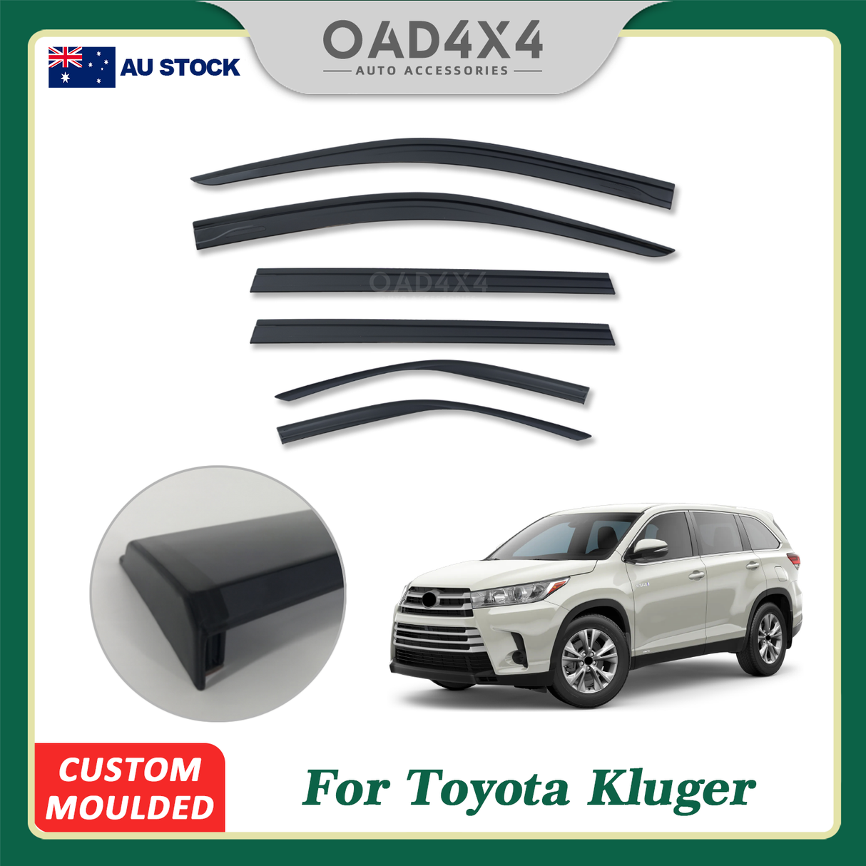 Injection Weather Shields for Toyota Kluger 2013-2021 6PCS