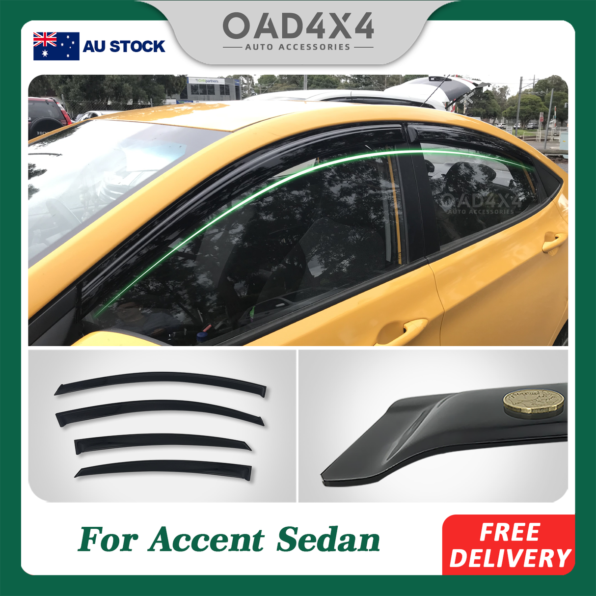 Weather Shields for Hyundai Accent RB Sedan 2011-Onwards