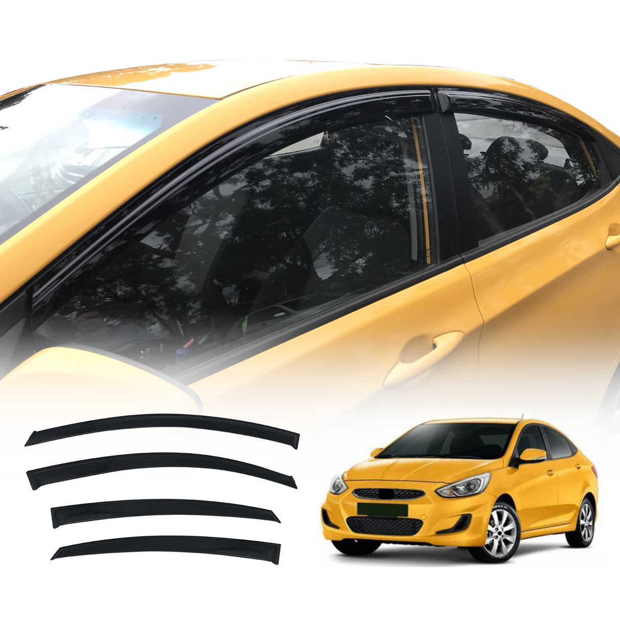 Weather Shields for Hyundai Accent RB Sedan 2011-Onwards