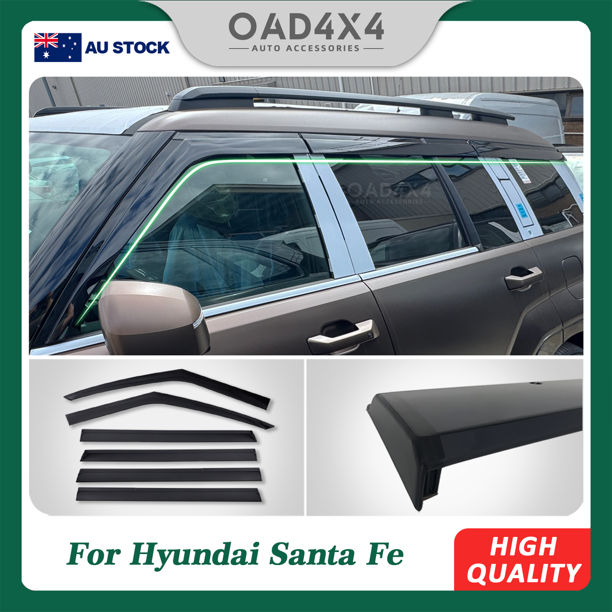 Injection Weather Shields for Hyundai Santa Fe MY25 2024-Onwards