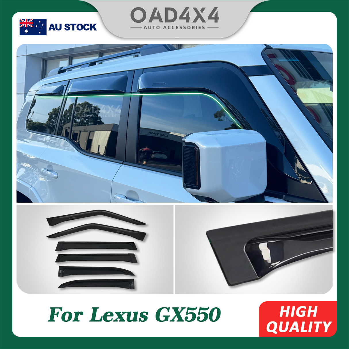 Widened Weather Shields for Lexus GX550 2024-Onwards 6PCS