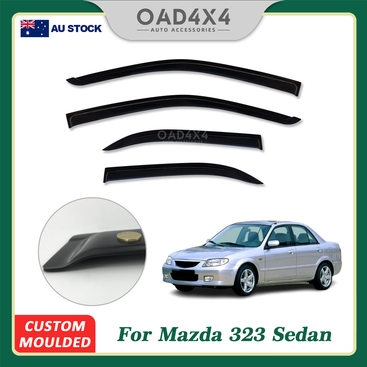 Weather Shields for Mazda 323 Sedan 1998-2004