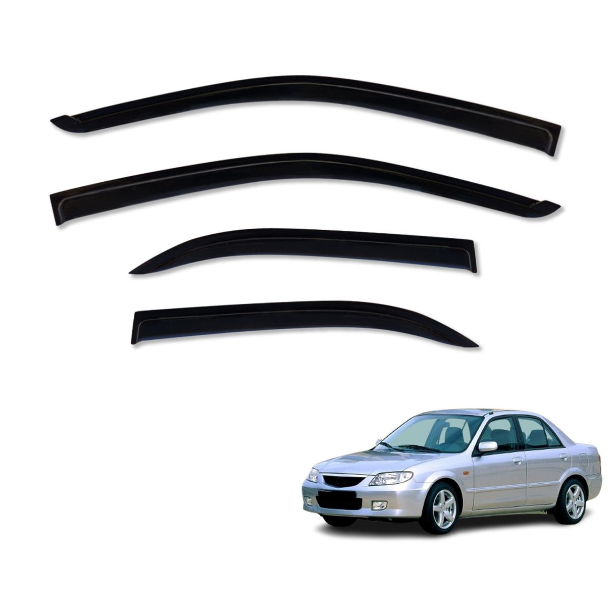 Weather Shields for Mazda 323 Sedan 1998-2004