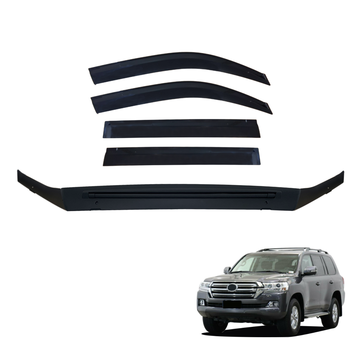 Bonnet Protector & Injection Weather Shield for Toyota Landcruiser 200 Series 2016-2021