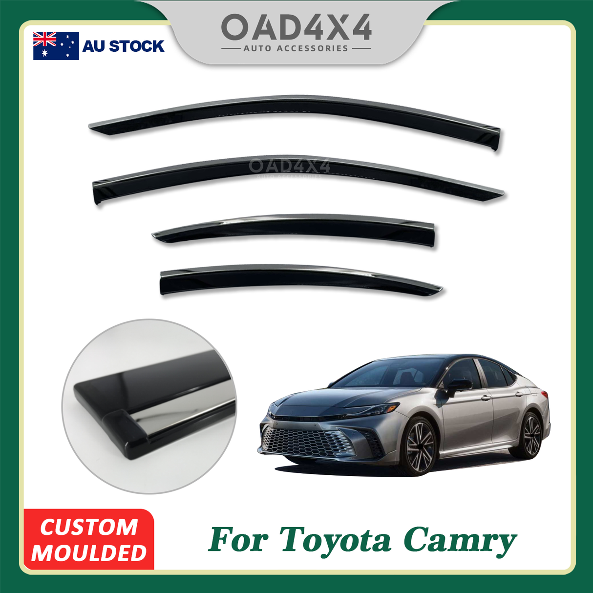 Stainless Edge Weather Shields For Toyota Camry 2024-Onwards