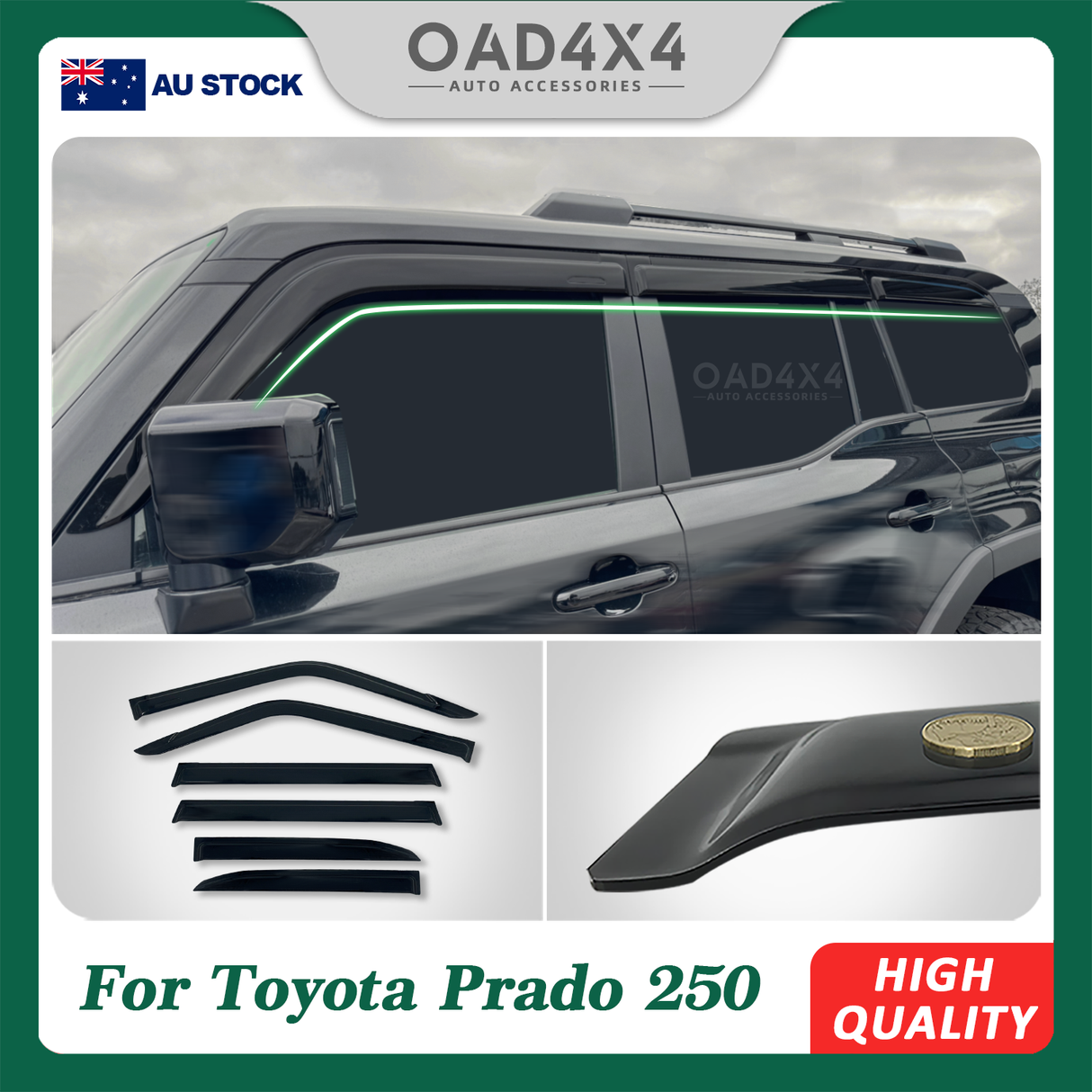 Weather Shields for Toyota Land Cruiser Prado 250 LC250 2024-Onwards 6PCS