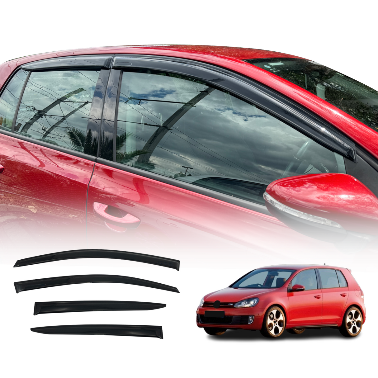 Weather Shields for Volkswagen Golf 6th Gen MK6 2009-2013