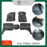 Premium Custom 3D Floor Mats for Mitsubishi Triton Dual Cab MQ MR 2015-2024 Car Mats