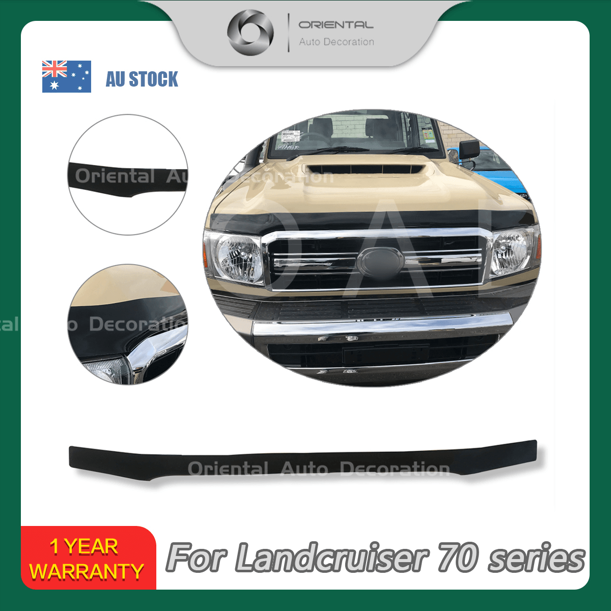 Bonnet Protector for Toyota Landcruiser 70 76 78 79 Series LC70 LC76 LC78 LC79 2007-2016 #PICK UP ONLY