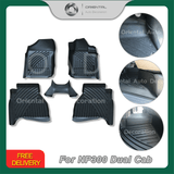 Premium Custom 3D Floor Mats for Nissan Navara NP300 D23 Dual Cab 15+ With Cup Holder Model Car Mat #T